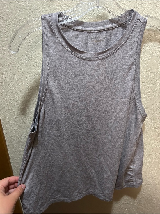 Athleta Tops - Athleta Heathered Light Gray Sleeveless Tank
